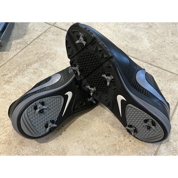 Nike Lunar Command Black Leather MENS Size 10 Spiked Golf Shoes MINT WOW - Picture 7 of 10